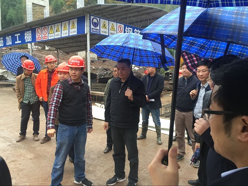 达州市人大主任胥健一行赴公司市政分公司承建达陕高速公路互通式立交桥工程调研指导工作